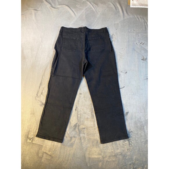 Gloria Vanderbilt, Black Denim Jeans, Size 18 Missy, Amanda Short Preowned - Picture 5 of 10